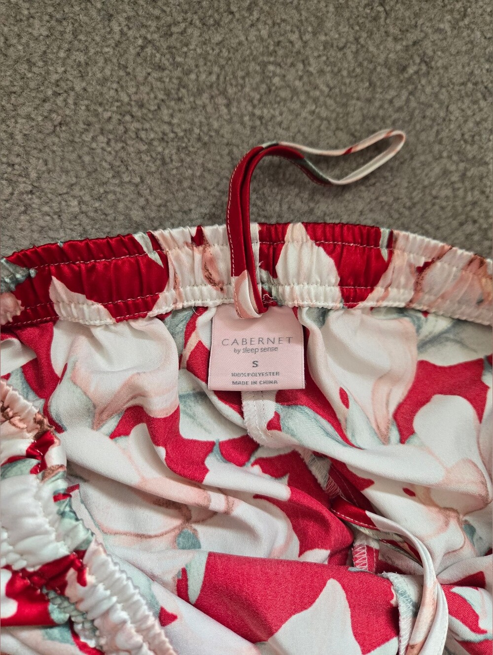 CABERNET by Sleep Sense Red Floral pajama set SZ SMALL - Picture 6 of 11
